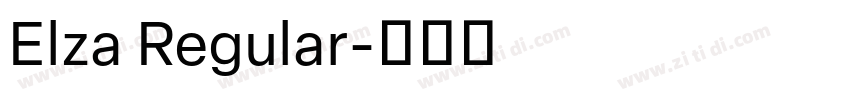 Elza Regular字体转换